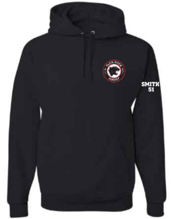 Heavyweight Black Hoodie (optional personalization)